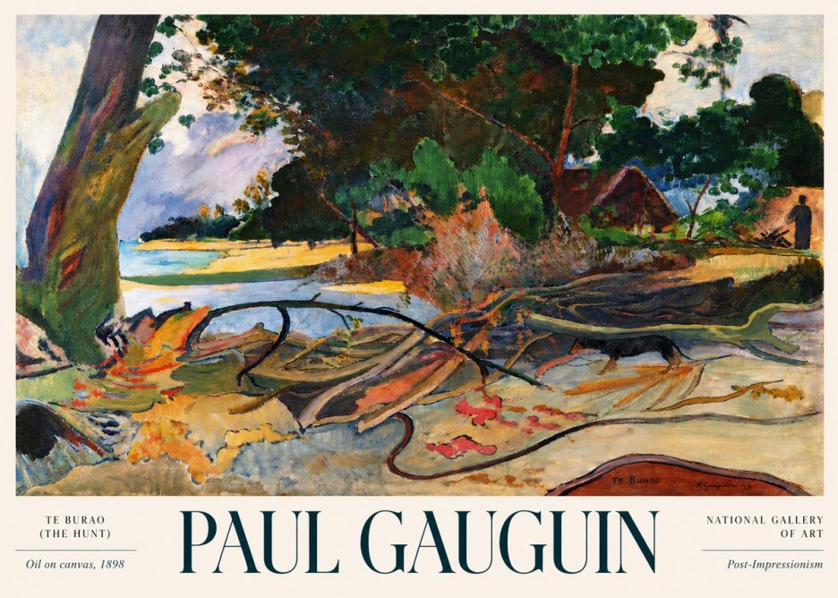 Paul Gauguin Te Burao (the Hunt) No5 - Juliste