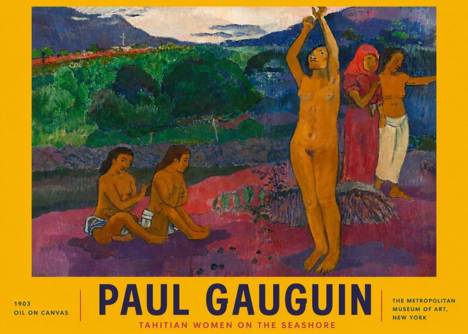 Paul Gauguin Tahitian Women on the Seashore No4 - Juliste