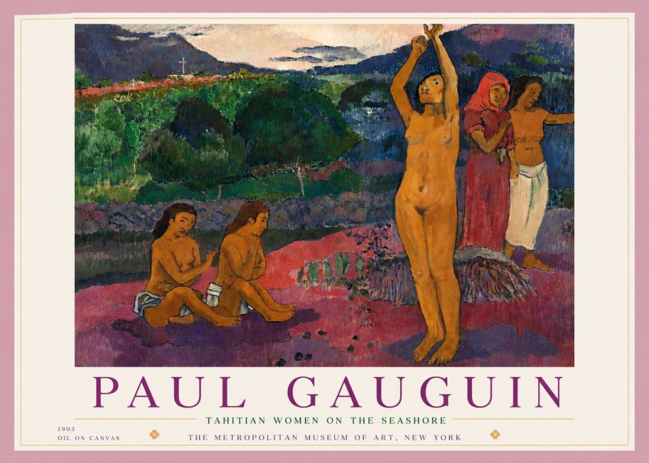 Paul Gauguin Tahitian Women on the Seashore No5 - Juliste