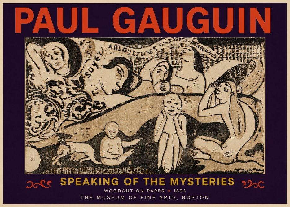 Paul Gauguin Speaking of the Mysteries No6 - Juliste