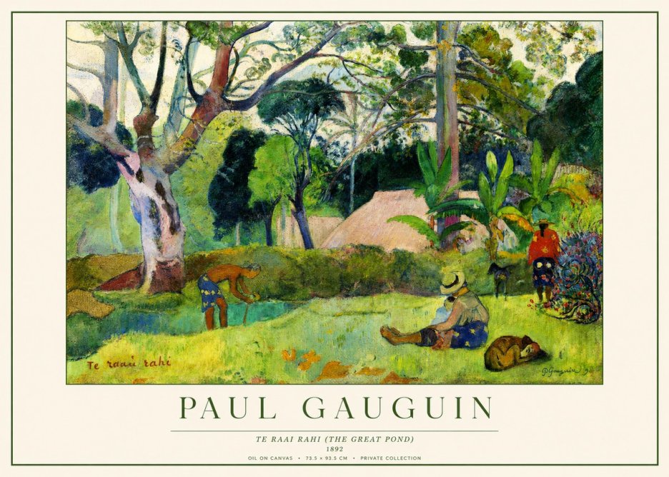 Paul Gauguin Te Ra'ai Rahi (the Great Pond) No1 - Juliste
