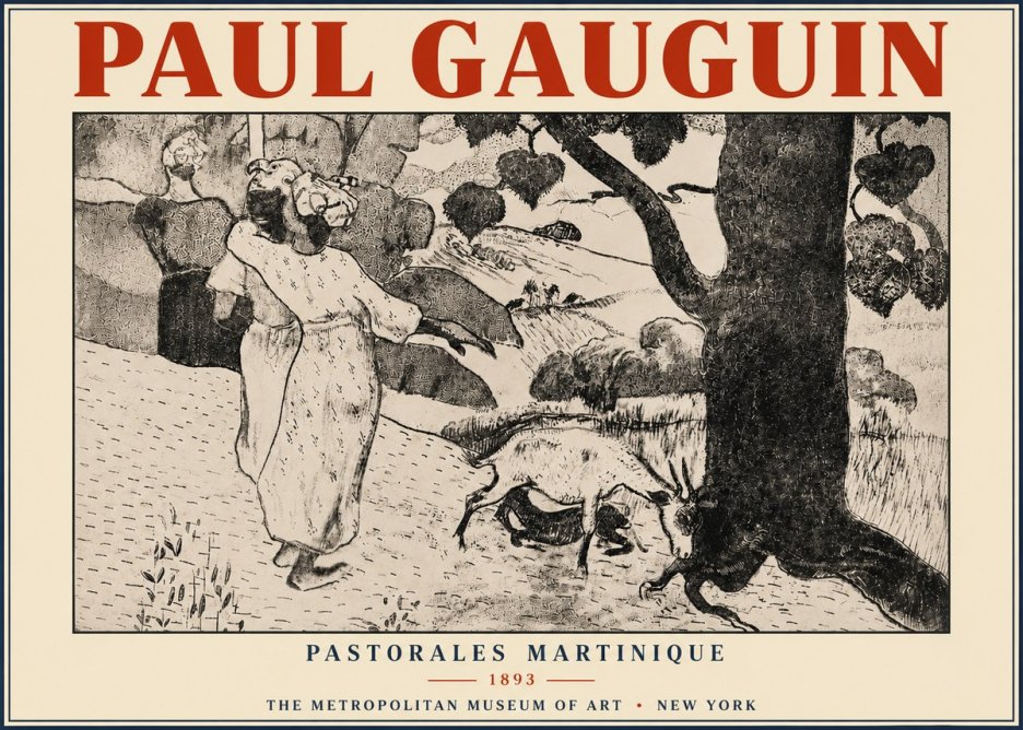 Paul Gauguin Pastorales Martinique No5 - Juliste