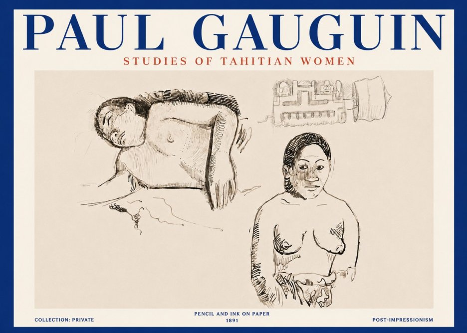 Paul Gauguin Studies of Tahitian Women No4 - Juliste