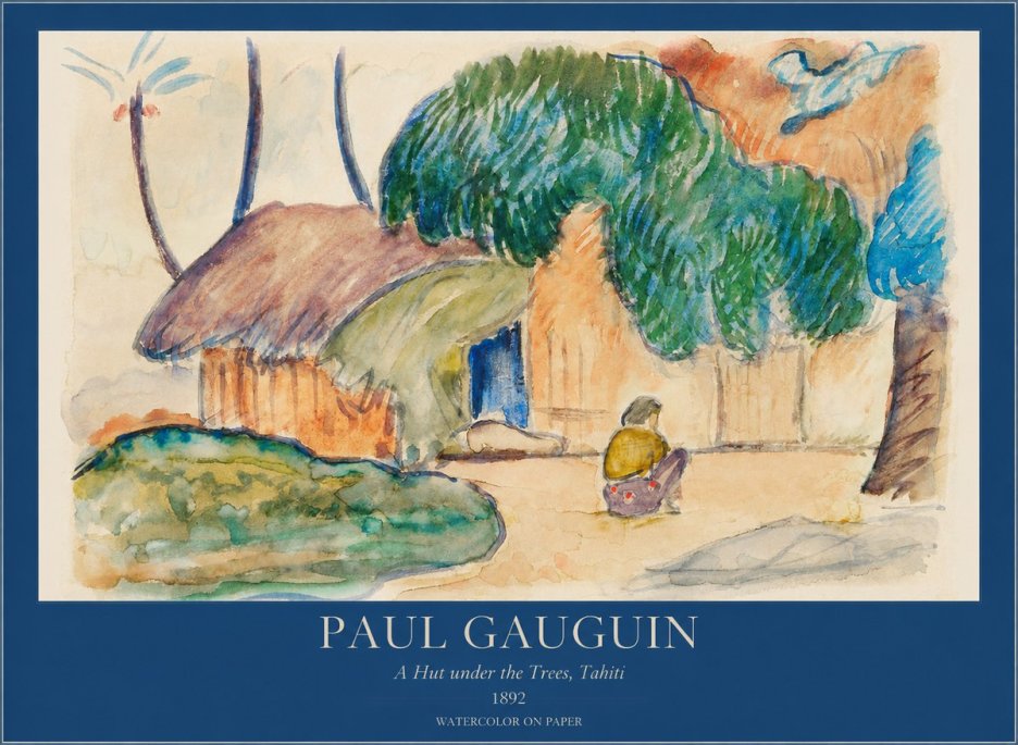Paul Gauguin Native Hut in Tahiti No6 - Juliste