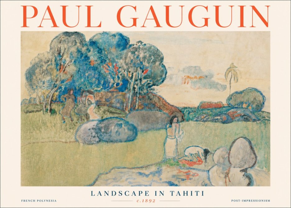 Paul Gauguin Landscape in Tahiti I No4 - Juliste