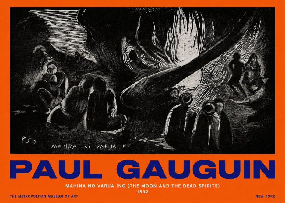 Paul Gauguin Mahina No Varua Ino (the Moon and the Dead Spirits) No2 - Juliste