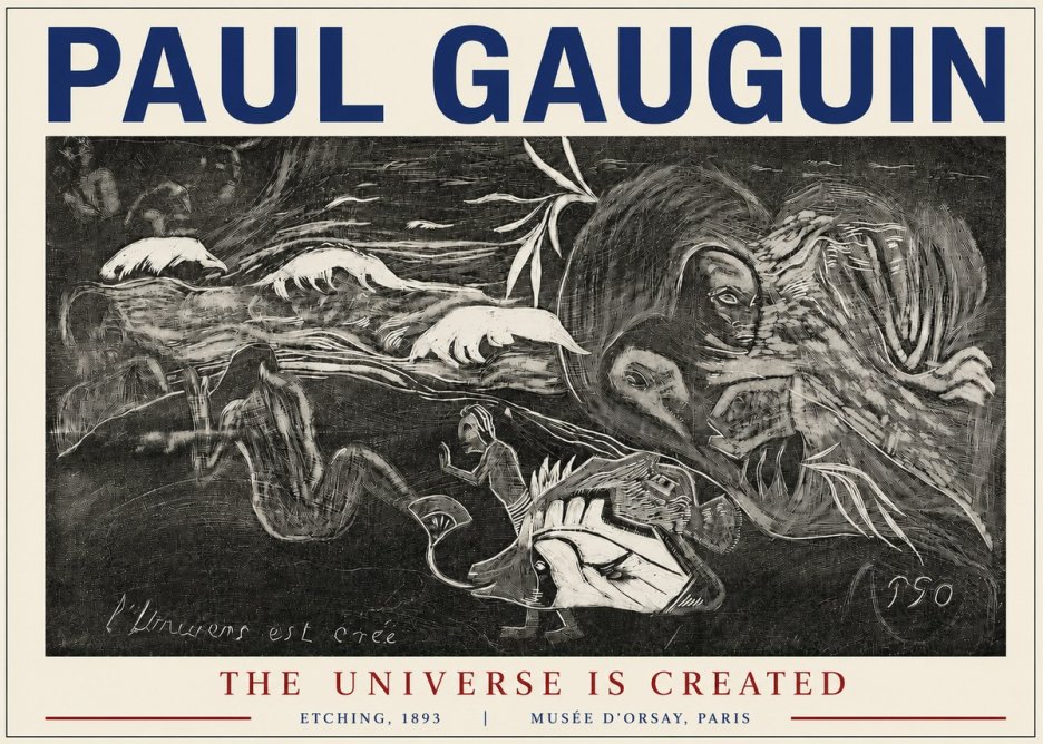 Paul Gauguin The Universe Is Created I No4 - Juliste