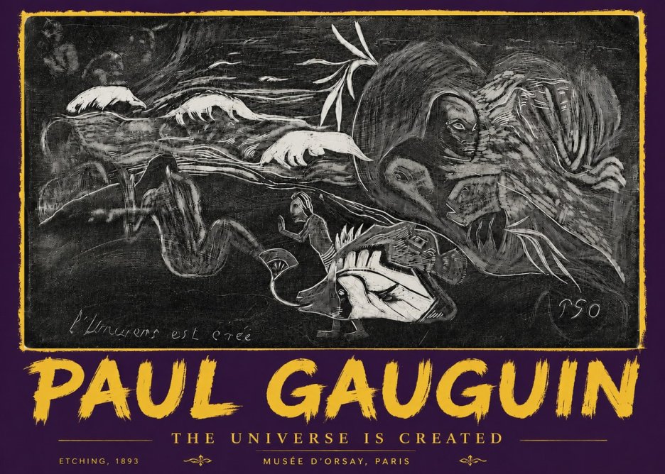Paul Gauguin The Universe Is Created I No5 - Juliste