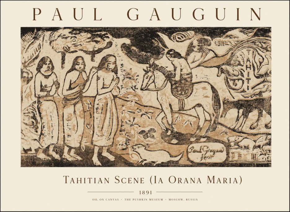 Paul Gauguin Tahitian Scene (Ia Orana Maria) No1 - Juliste