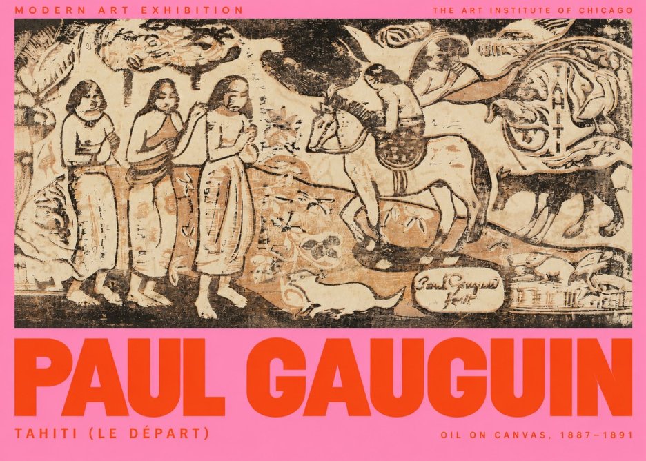 Paul Gauguin Tahitian Scene (Ia Orana Maria) No3 - Juliste