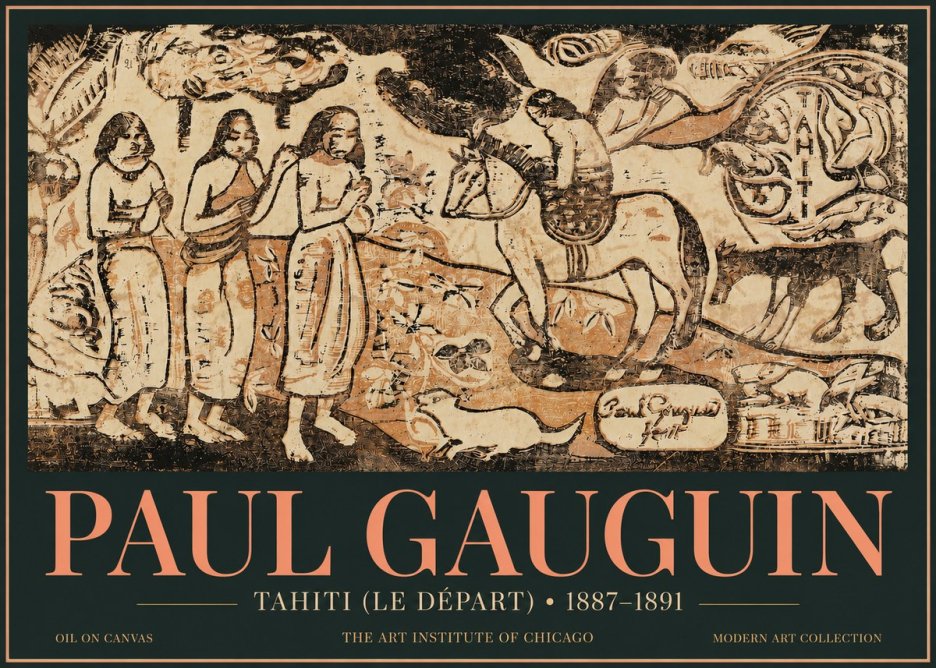 Paul Gauguin Tahitian Scene (Ia Orana Maria) No4 - Juliste