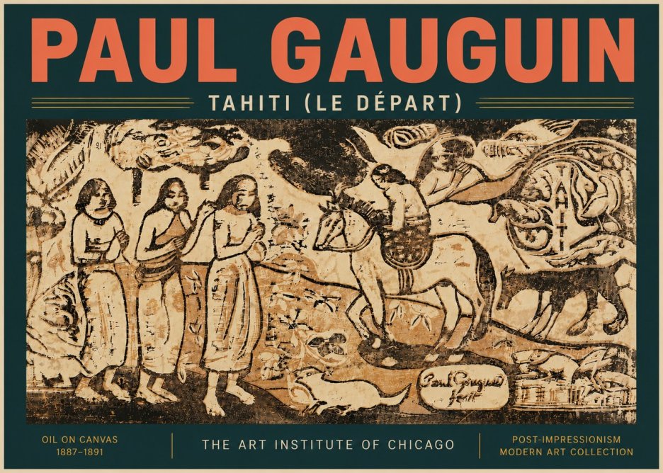 Paul Gauguin Tahitian Scene (Ia Orana Maria) No6 - Juliste