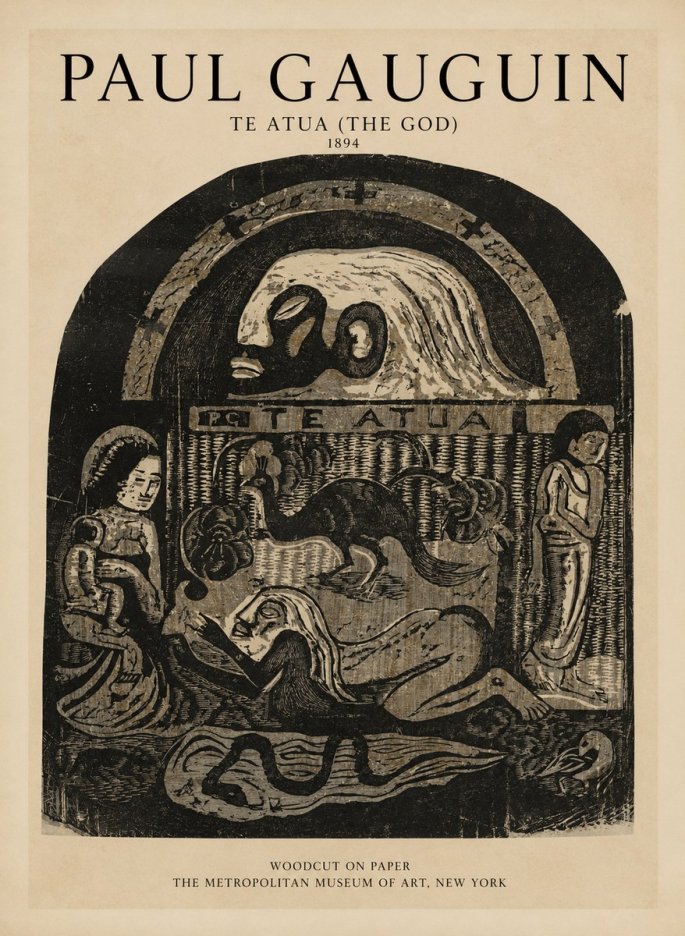 Paul Gauguin Te Atua (the God) No1 - Juliste