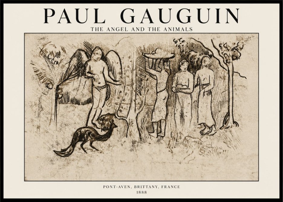 Paul Gauguin The Angel and the Animals No1 - Juliste
