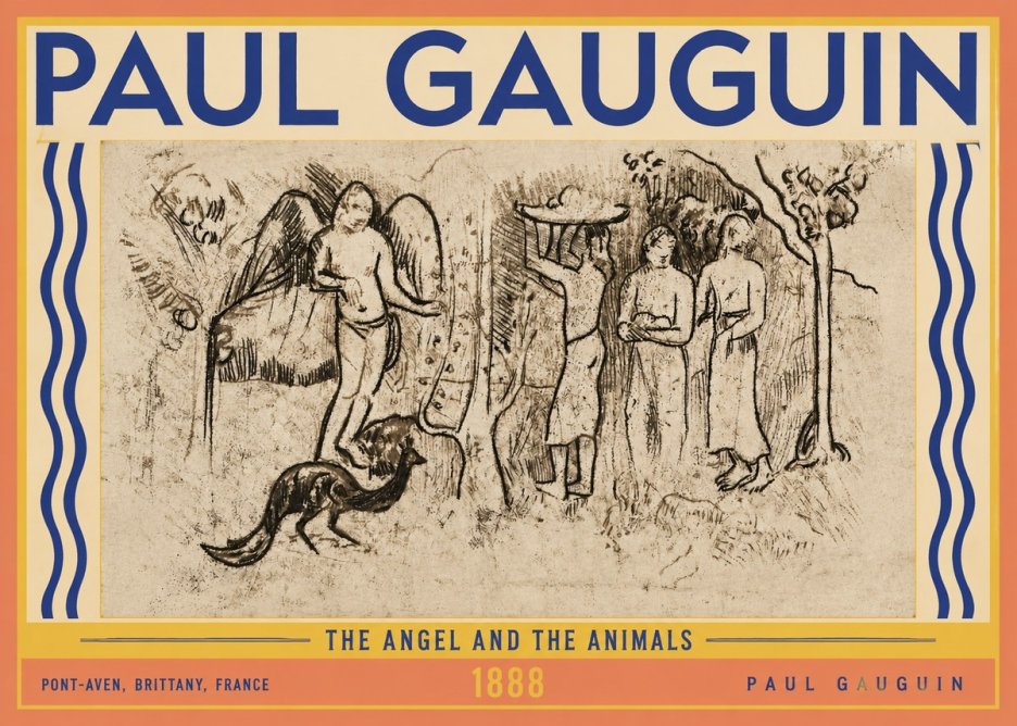 Paul Gauguin The Angel and the Animals No3 - Juliste