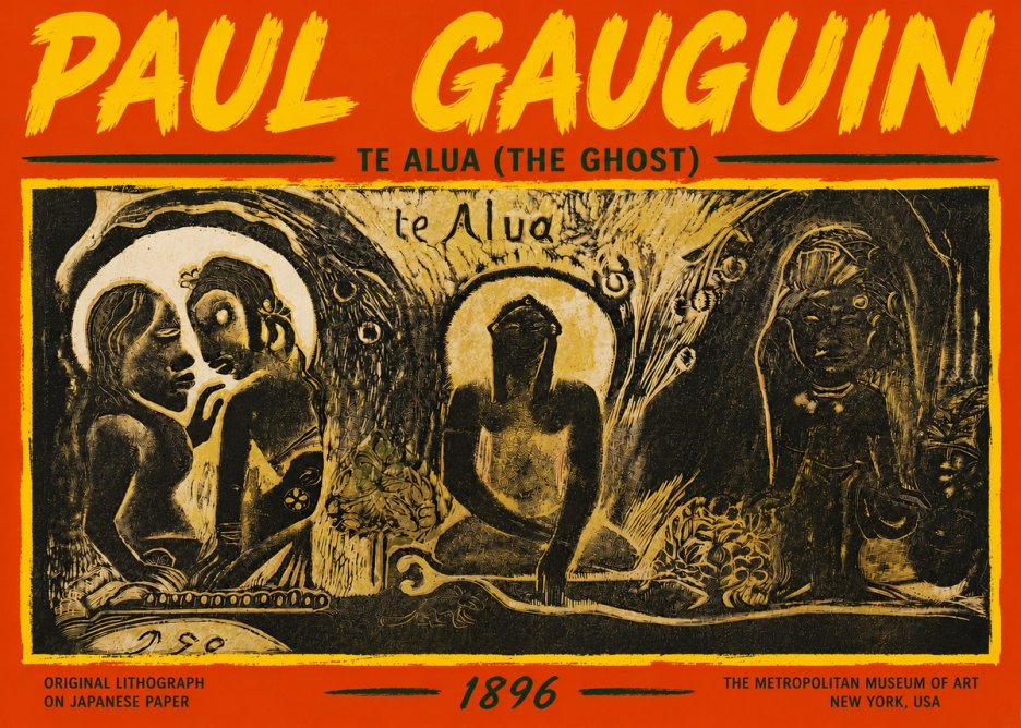 Paul Gauguin Te Alua (the Ghost) No5 - Juliste