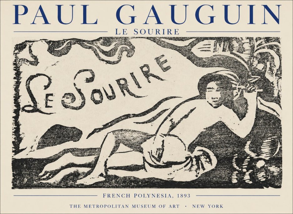 Paul Gauguin Le Sourire No1 - Juliste