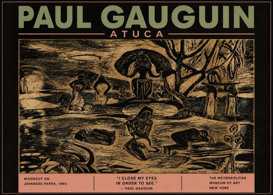 Paul Gauguin Atuca No5 - Juliste