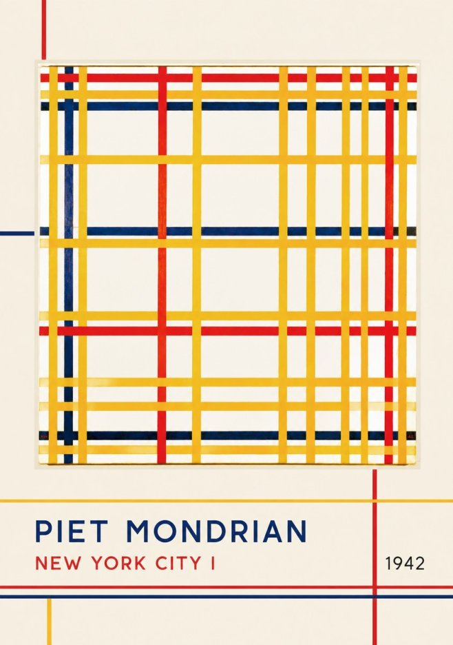 Piet Mondrian New York City I No3 - Juliste