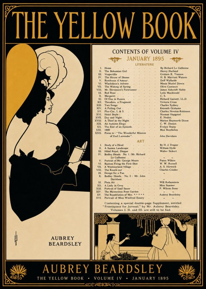 Aubrey Beardsley The Yellow Book II No3 - Juliste