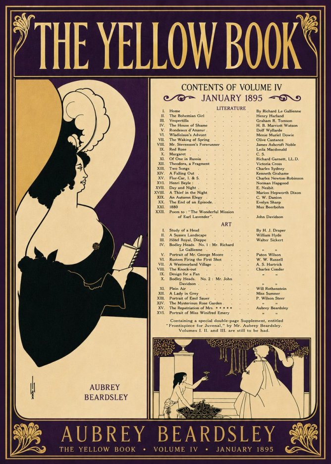 Aubrey Beardsley The Yellow Book II No6 - Juliste