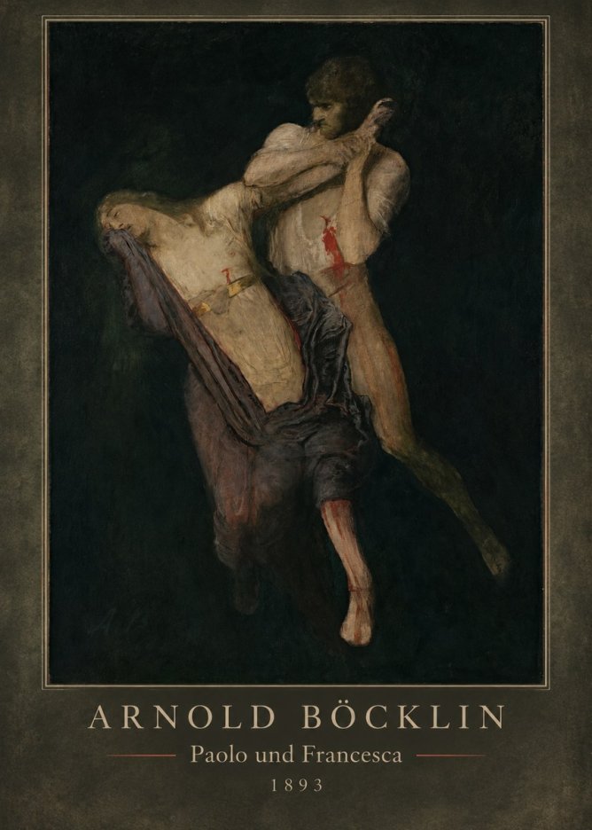 Arnold Böcklin Paolo Und Francesca No1 - Juliste