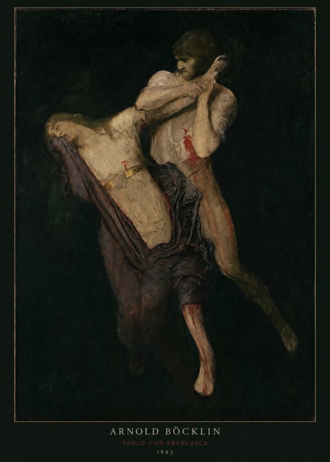 Arnold Böcklin Paolo Und Francesca No3 - Juliste