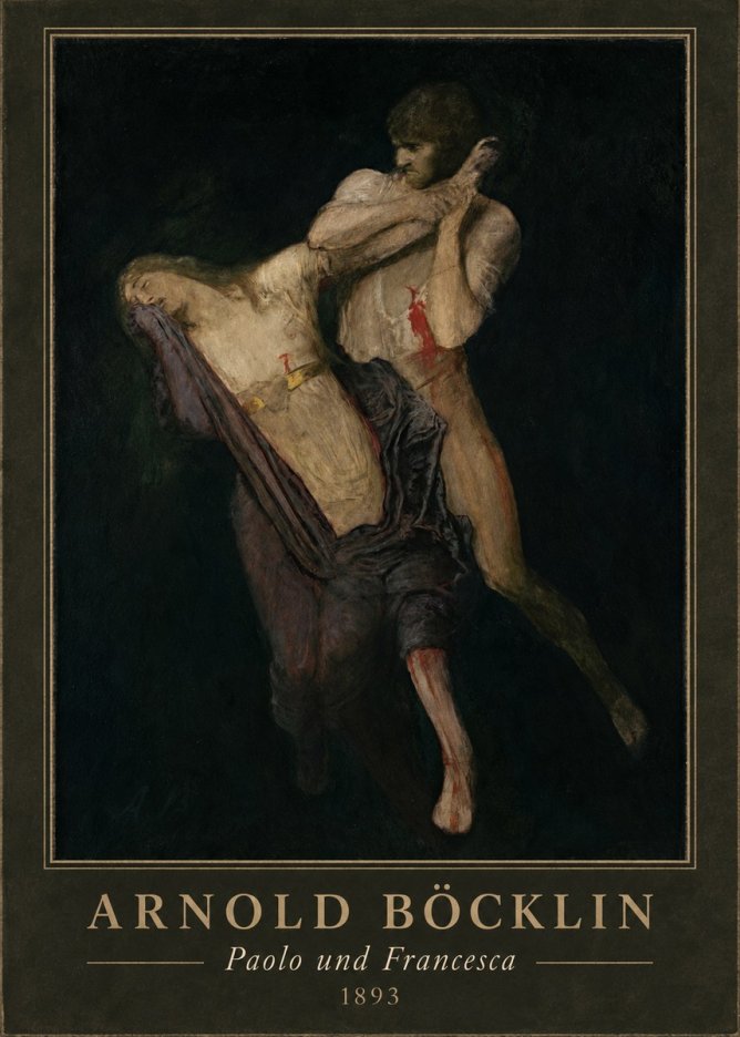 Arnold Böcklin Paolo Und Francesca No4 - Juliste