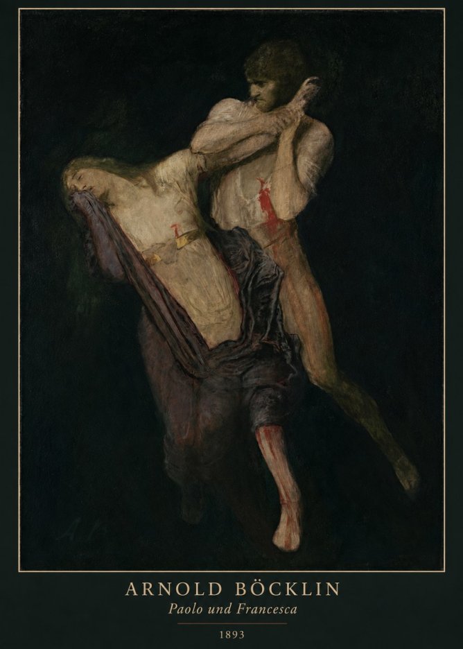 Arnold Böcklin Paolo Und Francesca No5 - Juliste