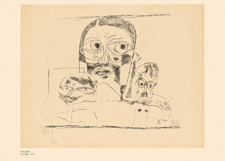 Paul Klee Drei Köpfe No6 - Juliste