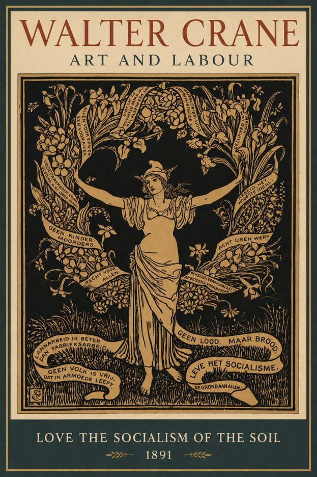 Walter Crane Art and Labour No2 - Juliste
