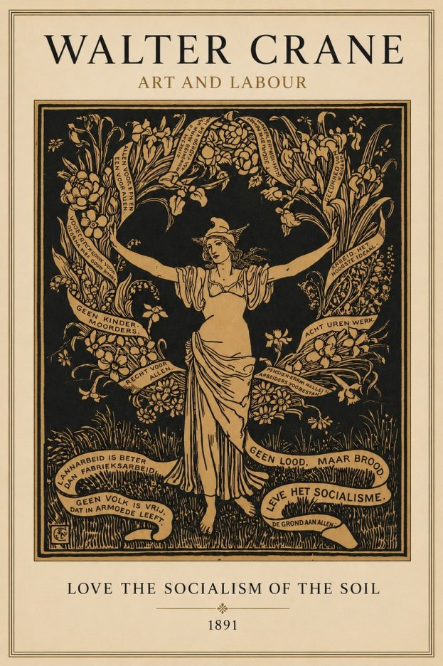 Walter Crane Art and Labour No3 - Juliste