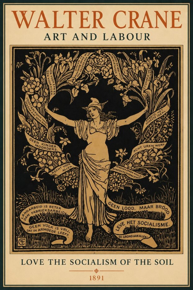 Walter Crane Art and Labour No4 - Juliste