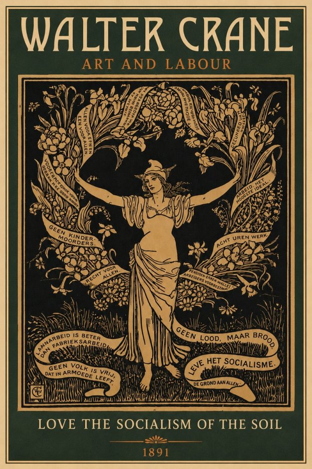 Walter Crane Art and Labour No5 - Juliste