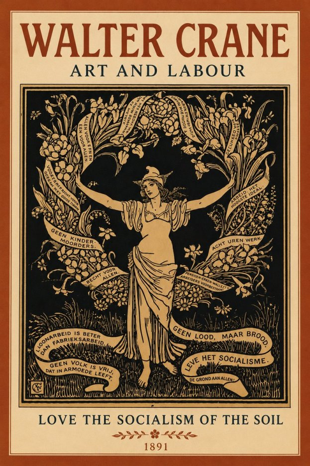 Walter Crane Art and Labour No6 - Juliste