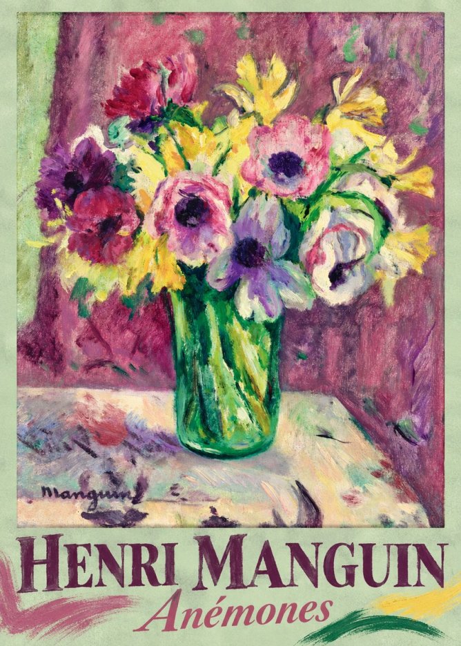 Henri Manguin Anémones No5 - Juliste