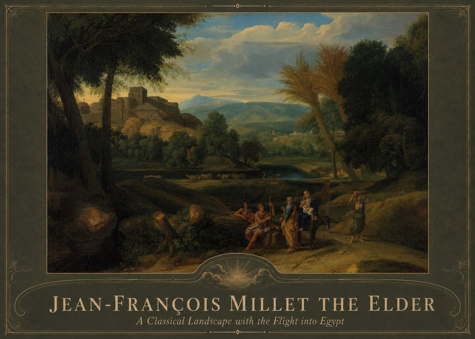 Jean-François Millet A Classical Landscape with the Flight into Egypt No4 - Juliste
