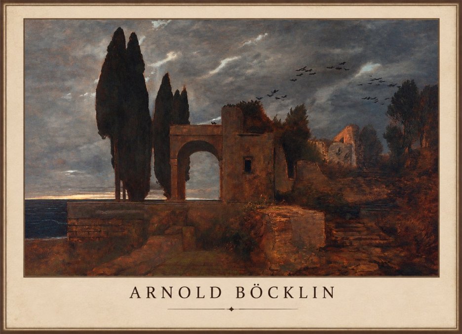 Arnold Böcklin Villa by the Sea I No1 - Juliste
