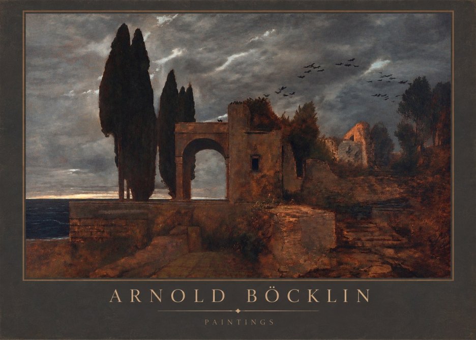 Arnold Böcklin Villa by the Sea I No2 - Juliste