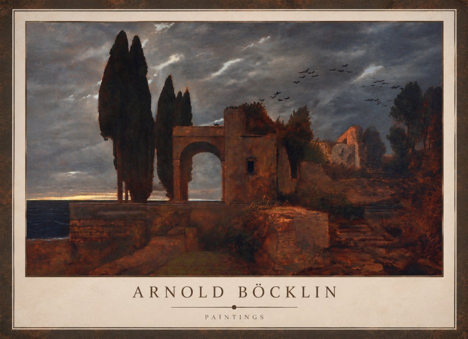 Arnold Böcklin Villa by the Sea I No4 - Juliste