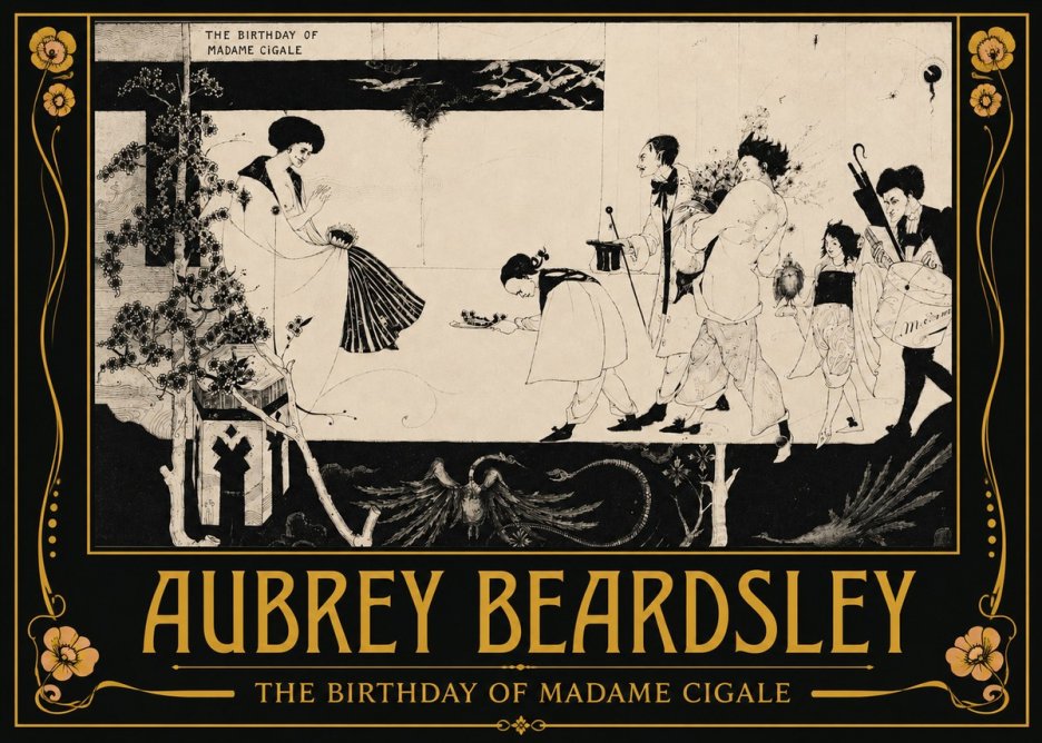 Aubrey Beardsley The Birthday of Madame Cigale No3 - Juliste