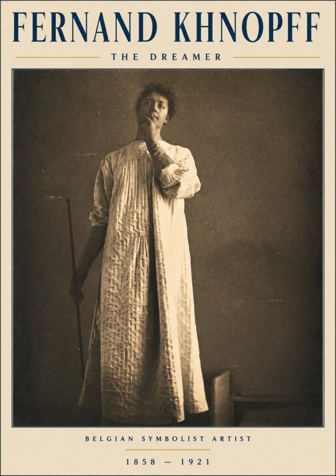 Fernand Khnopff The Dreamer No3 - Juliste