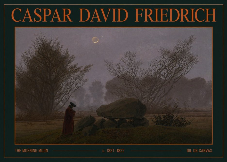 Caspar David Friedrich The Morning Moon No4 - Juliste