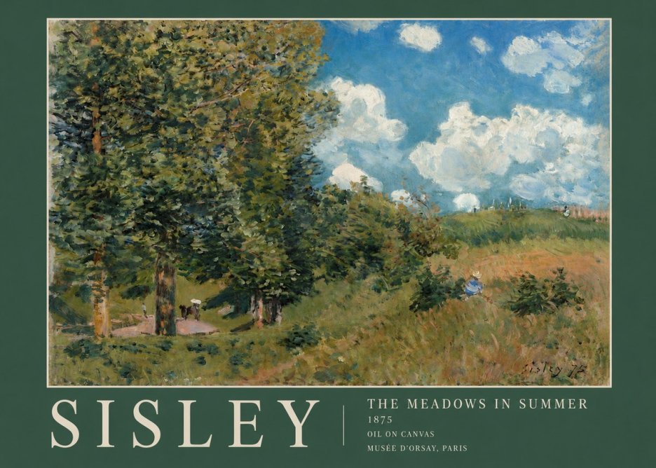 Sisley The Meadows in Summer, 1875 No2 - Juliste
