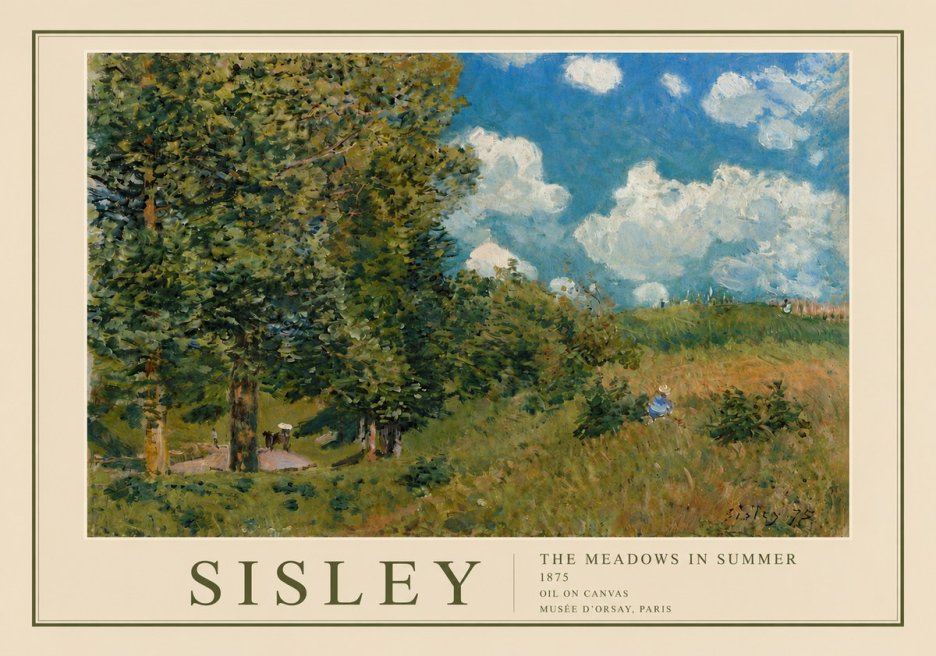 Sisley The Meadows in Summer, 1875 No6 - Juliste
