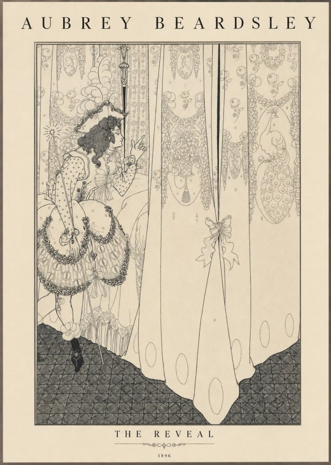 Aubrey Beardsley The Reveal No1 - Juliste