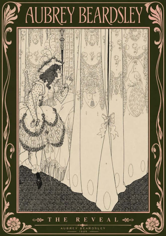 Aubrey Beardsley The Reveal No3 - Juliste