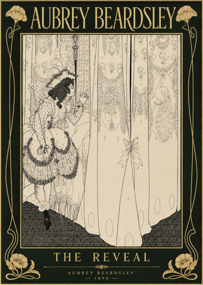 Aubrey Beardsley The Reveal No6 - Juliste
