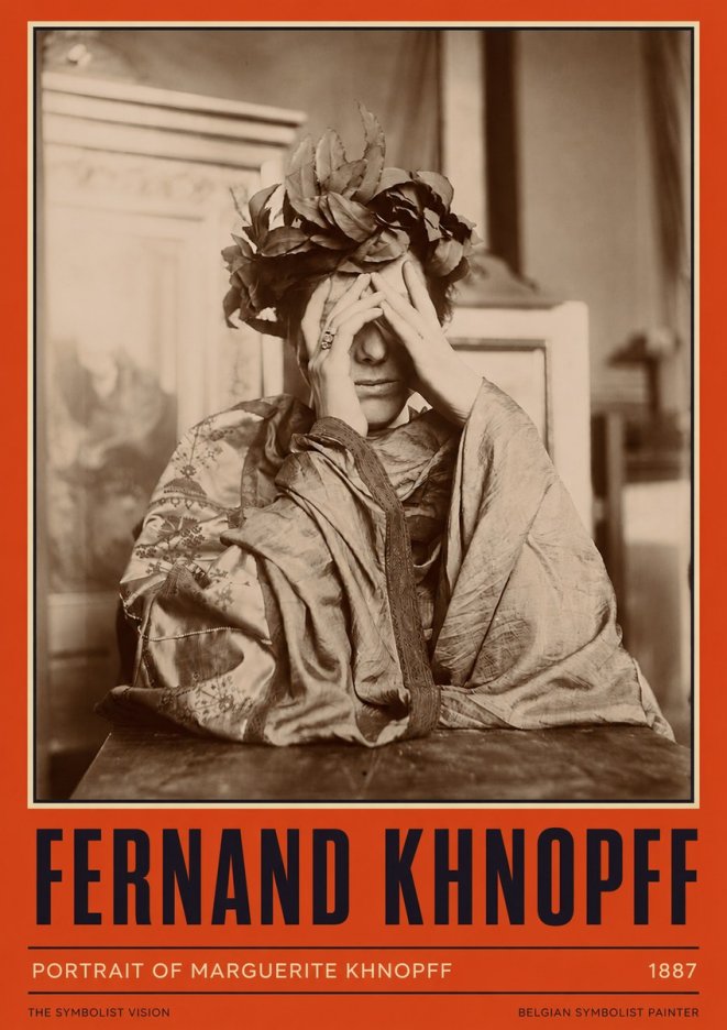 Fernand Khnopff Portrait of Marguerite Khnopff No2 - Juliste