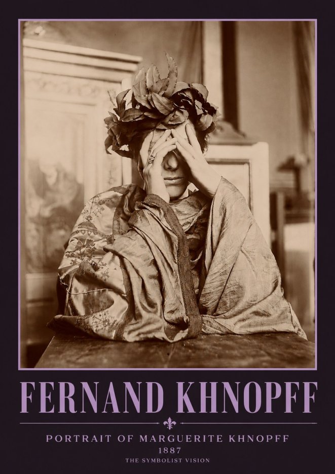 Fernand Khnopff Portrait of Marguerite Khnopff No3 - Juliste